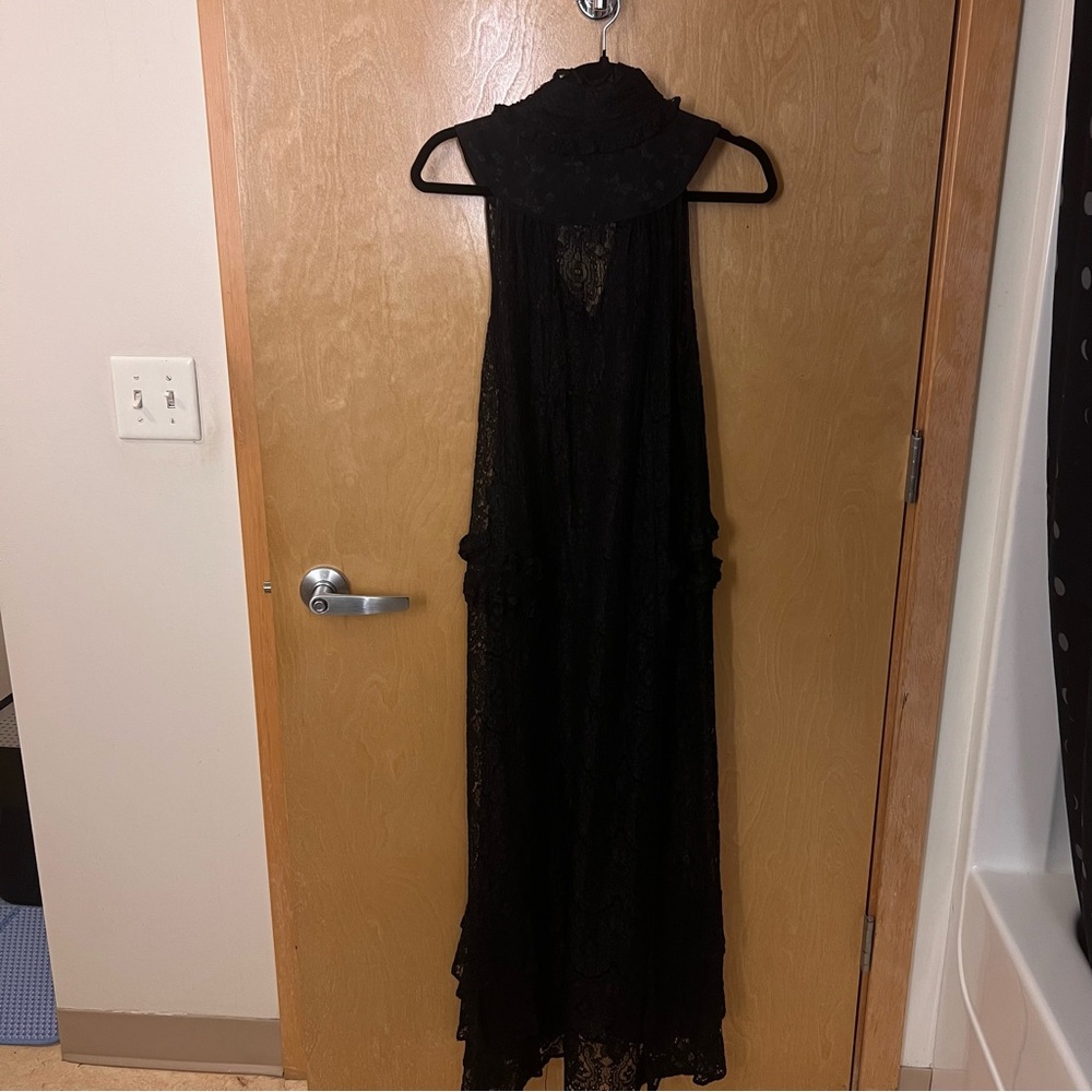 Rare Mayle Black Lace High-Neck Maxi Dress Sz 4 Pristine early 2001 - Picture 7 of 14
